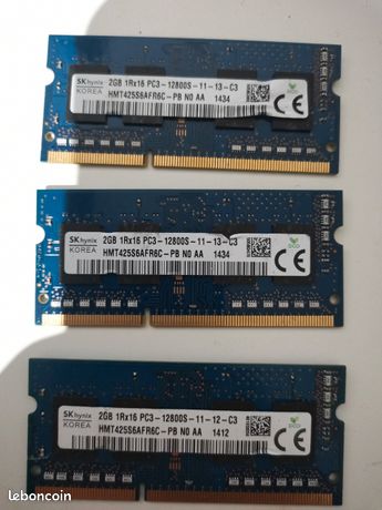 3x2 Go RAM DDR3 SODIMM Hynix
