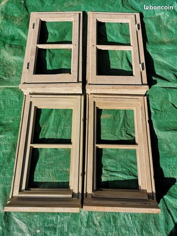 4 fenêtres anciennes en bois