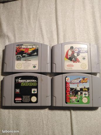 Lot de 4 jeux nintendo 64 n64