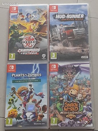 Lot de 4 jeux switch PETIT PRIX