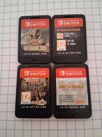 LOT DE 4 JEUX SWITCH sans boite