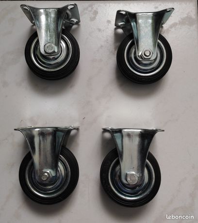 4 roues roulettes 75 mm