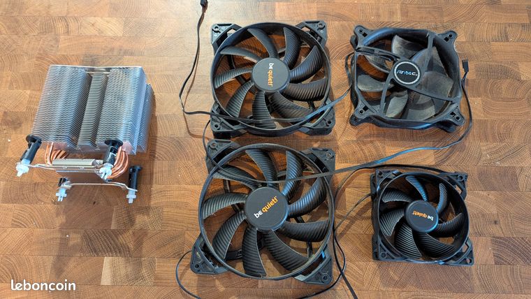 Lot de 4 ventirads + radiateur - Bequiet