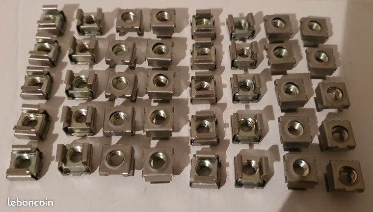 40 écrous cage filetage M6 en acier