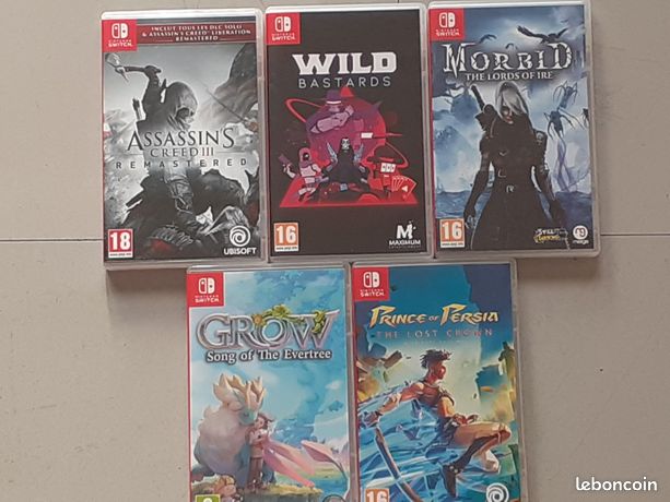 Lot de 5 bons jeux switch PETIT PRIX