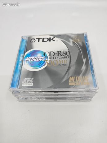 5 CD-R80 TDK Métallic