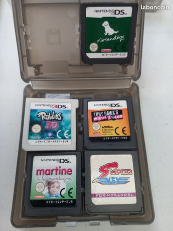 Lot de 5 jeux Nintendo Ds-2Ds-3Ds avec boite de Transport/Protection