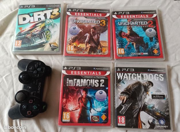Lot de 5 jeux PS3 + 1 manette ps4