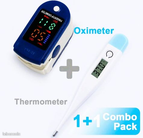 Lot de 5 pack 2en1 oxymètre+thermomètre