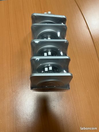 Lot de 5 prises 2P+T gris "Zephyr" - Bodner