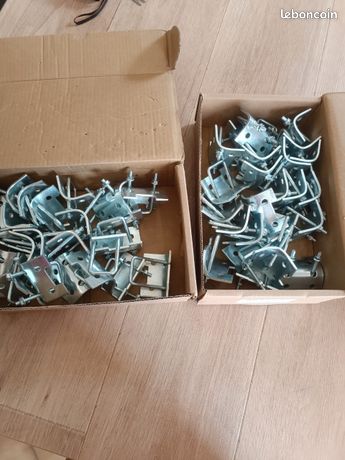 50 Étrier Varifix acier zingué pour rail de montage