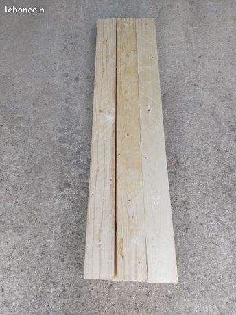 Lot de 50 planches bois brut en 1m20