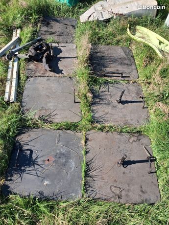 Lot de 6 plaques en fer