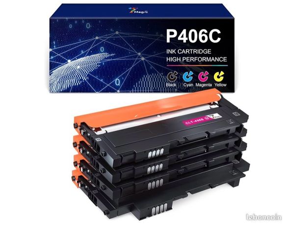 7 toners compatibles Samsung CLT-406S (3 + 4 entamés)