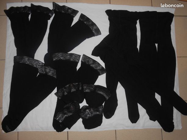 8 paires de bas de contention noirs et 1 3 collants de contention noirs Classe 2 T. 2