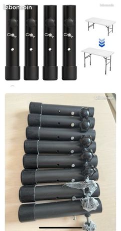 Lot de 8 rallonges rehausses pieds de table de marché d expo