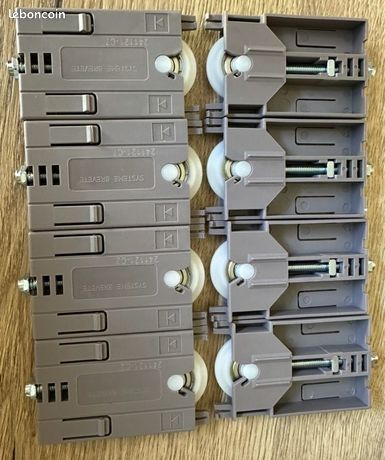 Lot de 8 roulettes sogal 9403DGB pour portes coulissantes