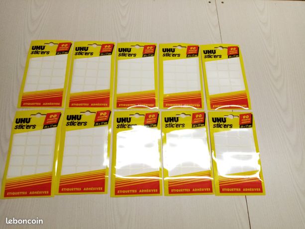 Lot de 900 Étiquettes UHU NEUVES 24X17mm