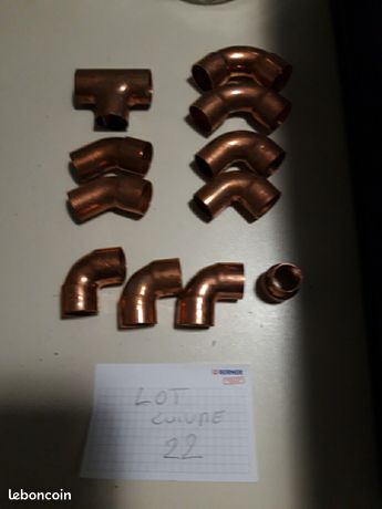 Lot de coudes cuivres différentes taille