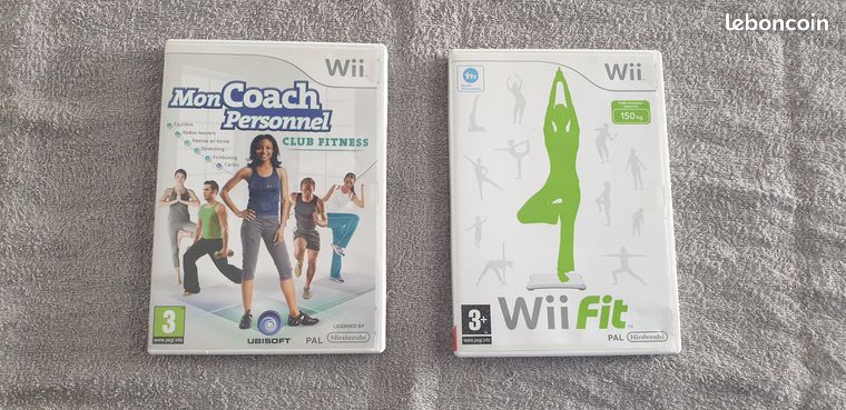 Lot de deux jeux Wii Fit et Mon Coatch Personnel pour Nintendo Wii état neuf