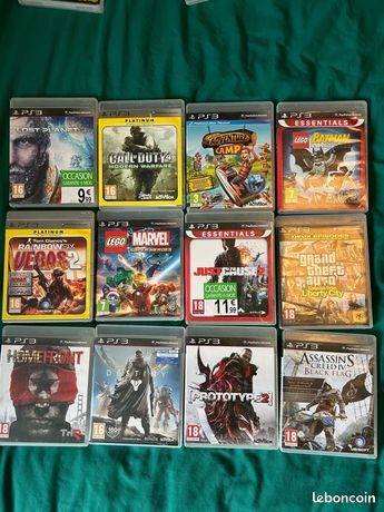 Lot de jeux ps3 lost planet 3 COD moderne warfare 4 adventure camp Lego Batman R6 Vegas 2 Lego marvel 1 just cause 2 GTA liberty city homefront destiny 1 prototype 2 assassins screed blac