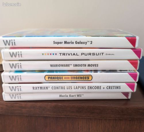 Lot de jeux Wii Mario Kart Galaxy 2 WarioWare Rayman