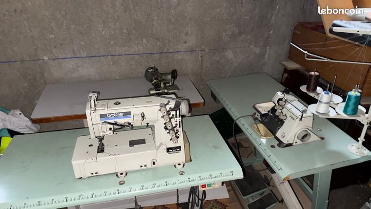 Lot de machines à coudre Brother et matériel pressing