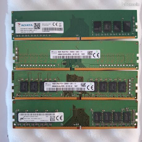 Lot de mémoire pc DDR4 40go