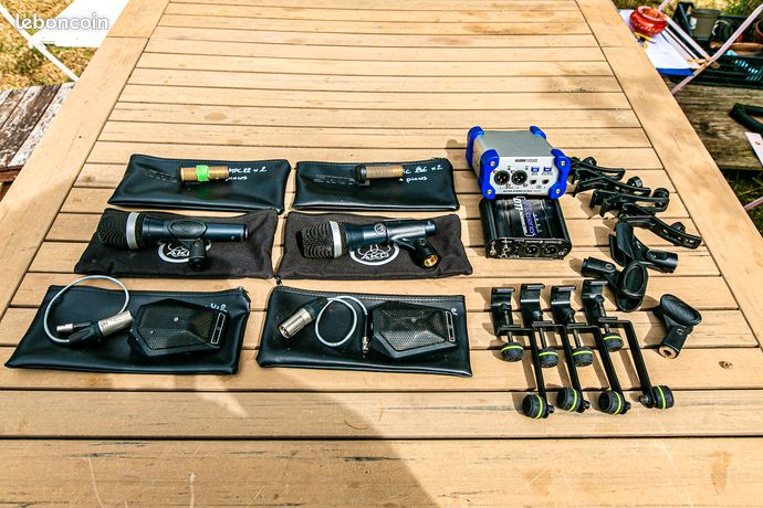 Lot de micros et DI - AKG, Beyer Dynamic, Audiotechnica ...