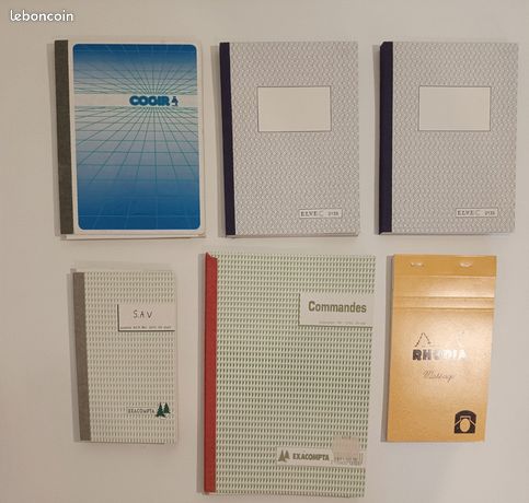 Lot de six Carnets de type professionnels