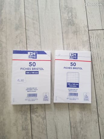 Lot fiches Bristol 105x148