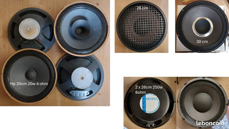 Haut Parleurs Eminence Siare Audax Monacor Altec stage Line Altai Celestion Audax