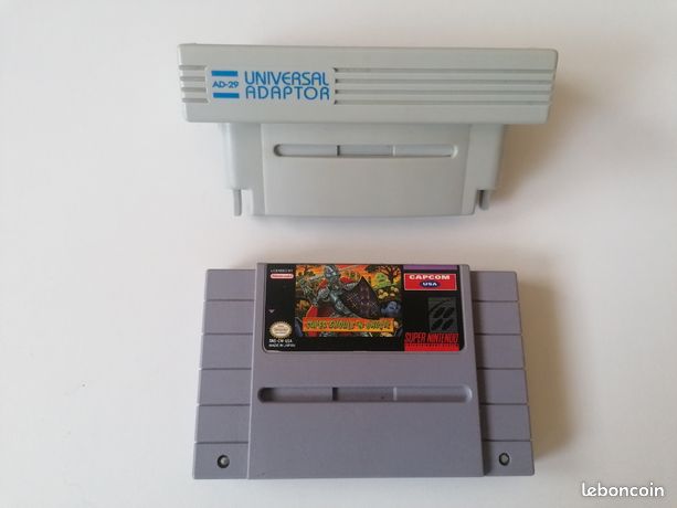 Lot jeu vidéo Super Nintendo super ghouls and ghosts +Adaptateur