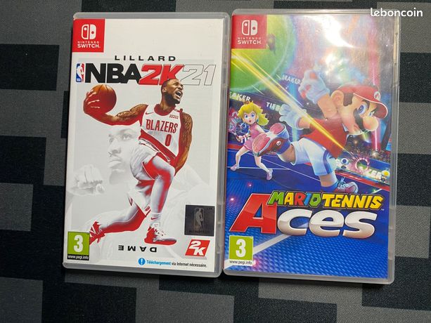 Lot jeux switch Mario tennis Aces + NBA 2K21
