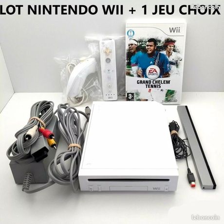 Lot Nintendo Wii console + 1 jeu au choix + wii mote + nunshuck