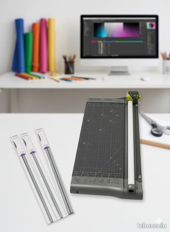 Lot Rogneuse Rexel SmartCut A445 4 en 1 rotative Format A3 + 6 bandes de coupes neuves de rechange