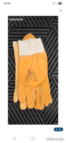 10 paires gant cuir taille 9