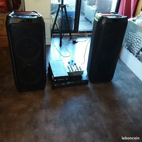 2 table de mixage 2 enceinte ibiza columba1200 et 1 amplis