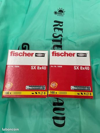 2 boîtes de cheville Fisher 8mm