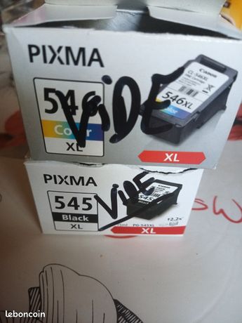 2 cartouches VIDES canon Pixma 545 546