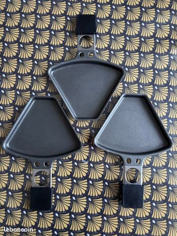 3 coupelles poêlons triangulaires TEFAL pour appareil à raclette