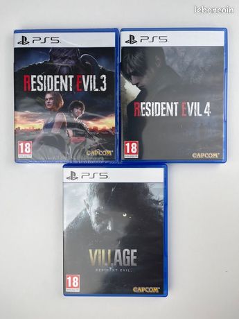 3 jeux Resident Evil PS5 PEGI 18