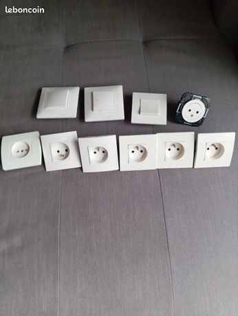 7 prises et 3 interrupteurs