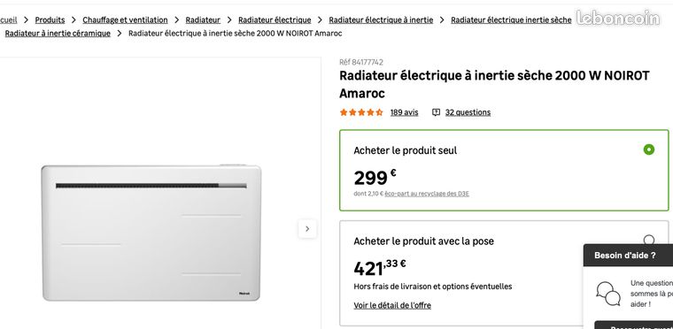 9 Radiateurs électriques NOIROT