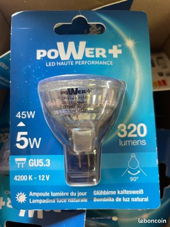 Lots 12 ampoules GU5.3 Power+