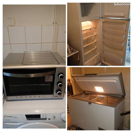 Lots Congélateur Philips 295/Litres Fonction Congel Rapide Pourvoir 27kg/24h Autonomie 32h+frigo Ariston 353/Litres+Four Grill 40/Litres 6 Fonction 1800/Watts