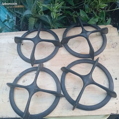 Lots de 4 support anneau en fonte
