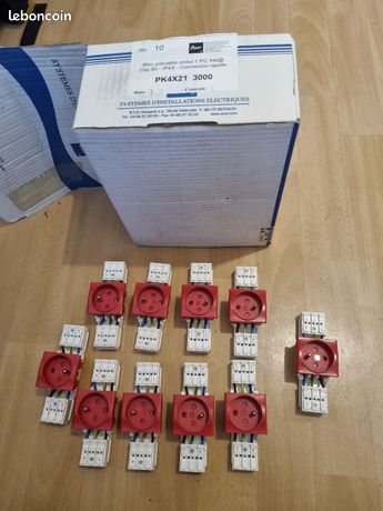 Lots de prise precablé IP4X connexion rapide quantité 10