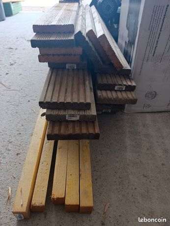 Lots planches de terrasse bois
