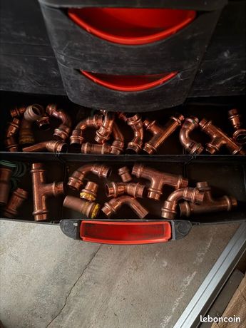 Lots raccords cuivre à sertir 103 pièces